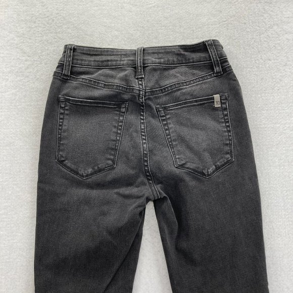 Joe's Jeans Women's Black Stretch Denim Skinny Ankle Jean Red Stripe Mid Rise - Picture 4 of 4